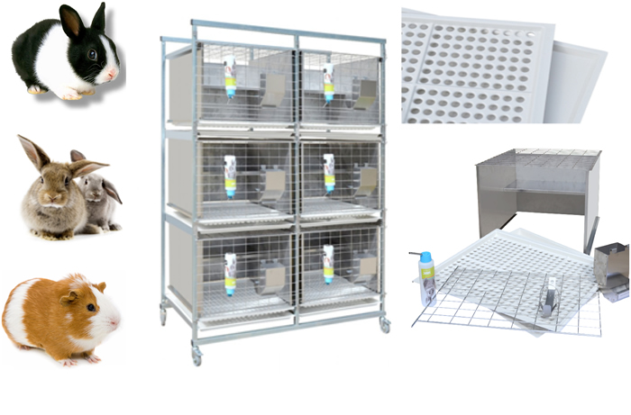 Стеллажи и клетки для кроликов и морских свинок производства Velaz (Чехия)